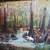 Original Painting: Swamp Scene with Boars and Egret by V. Shipman in S 7 thumbnail