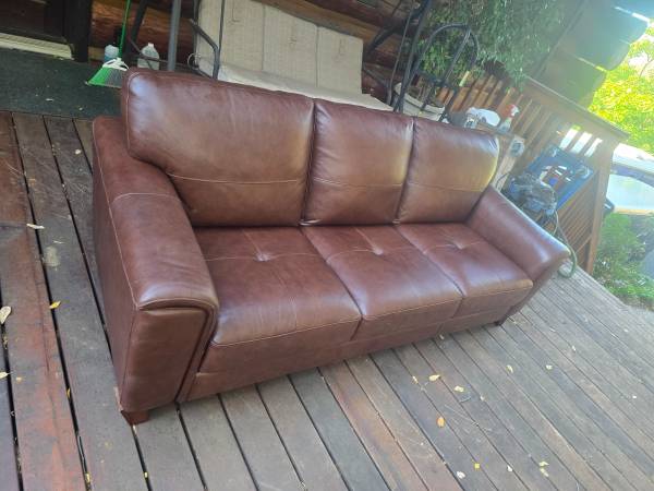Leather Sofa Brown 1