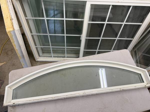 USED Special Shape Vinyl Window 47 1/2" W x 11 3/4 "H $20 1