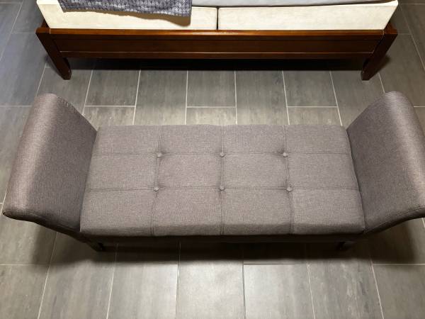 Grey storage bench 1