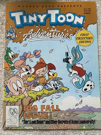 Tiny Toon Adventures magazine #'s 1 and 2 + Looney Tunes Magazine 2/3 1