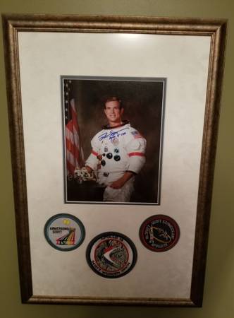 NASA Astronaut Dave Scott signed, framed photo 1