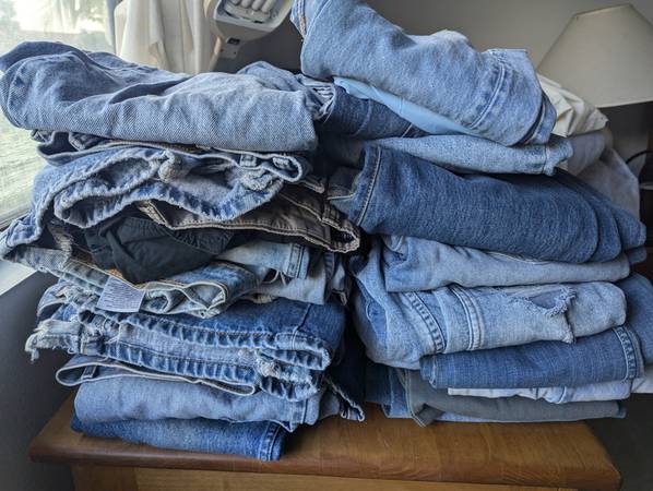 levi jeans mens boys blue denim wrangler cotton 5 dollars each carlsba 1