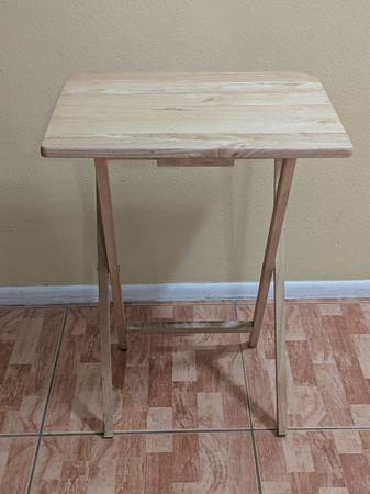 Solid Wood Folding Accent Table / TV Tray 🪵✨ 1