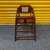 (x2) Stackable Restaurant High Chairs w Mahogony Finish 8 thumbnail