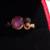 Natural Ruby, Rhodolite Garnet Ring; antique silver, gold 3 thumbnail