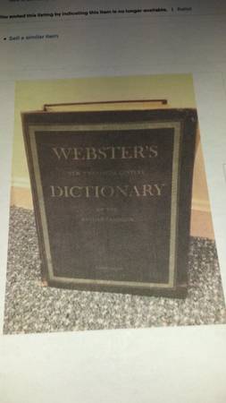 Webster Dictionary from Encyclopedia set 1952 Hard cover 1