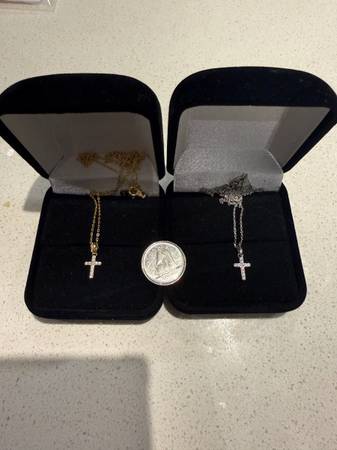 Mini Sterling Silver Cross Necklace (NEW) 1