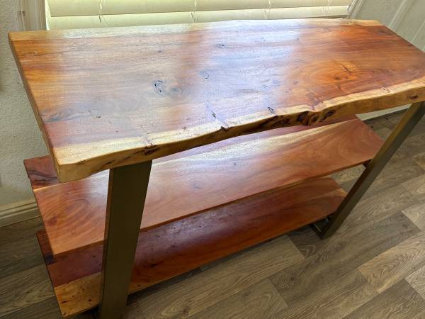 TV Stand  authentic Slab Wood beautiful 1