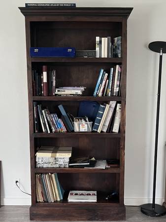 Walnut Solid Wood Bookcase 1