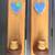 Wood heart/seashell candle holder sconce set of 2 6 thumbnail