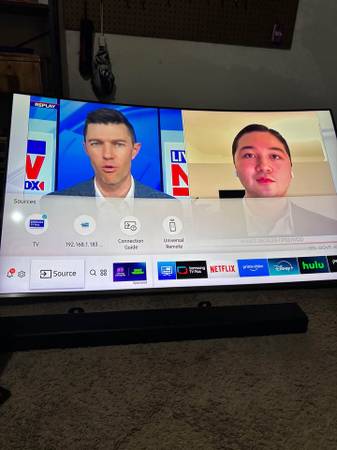 Samsung 55 smart tv curved and sound system 1
