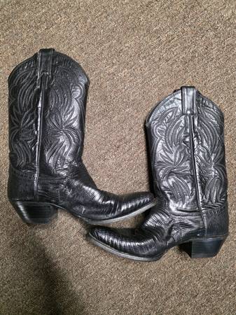 Justin Black Exotic Lizard Womens Boots 1