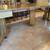 Awesome Small to Extra Large Adjustable Antique Solid Tiger Oak Dining Set 6 thumbnail