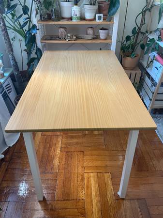 Ikea PINNTORP Table, light brown stained/white stained pine 1