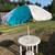 Outdoor plastic white patio garden table umbrella 2 thumbnail