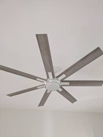 Three identical Hunter ceiling fans with light- all for $150 1