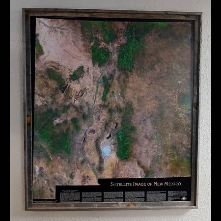 NEW MEXICO SATELLITE IMAGE Map Wall Size Professionally Framed 1