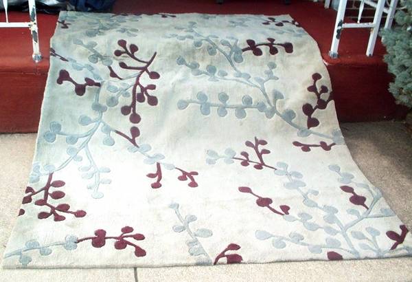 CARPET Area RUG Mauve Gray 84 1/2" x 61" Rectangle Home Office Bedroom 1