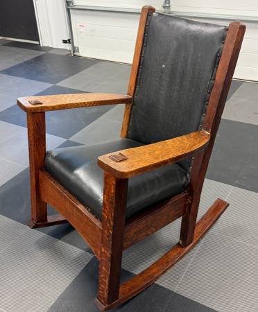 Craftsman Mission Oak Rocking Chair 1