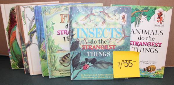 ANIMALS-Birds-Dinosaur-Do the Strangest Things-vintage reader-BOOK-bxx 1