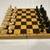 All Wood Chess Players W/Wooden Hinged And Latched 12" Playing Board 3 thumbnail