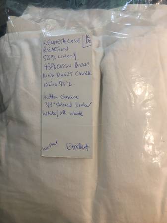 Kenneth Cole Linen Cotton Blend King Duvet Cover 1