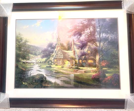 Thomas Kinkade         Clock Tower Framed Print 1