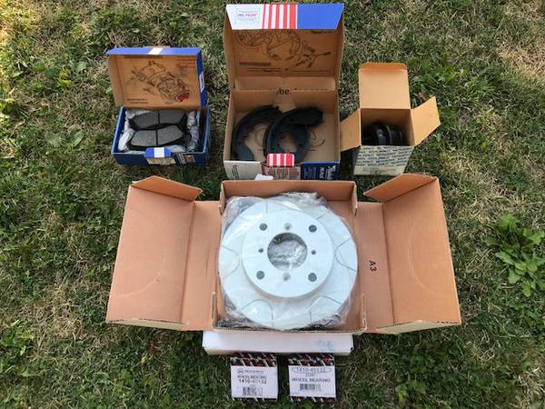 91 Sprint, Geo, NEW Brake Shoes Rotors Pads Fuel Filter Wheel Bearings 1
