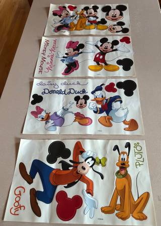 Never Used-Mickey Mouse & Friends Reusable Wall Stickers 1