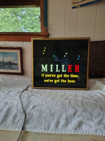 Miller lite bouncing ball sign 1