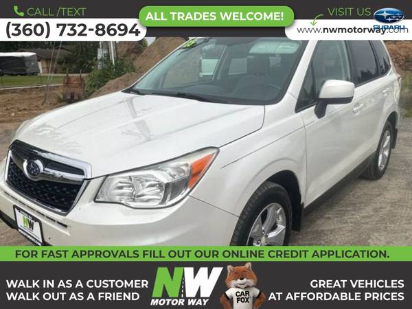 2015 Subaru Forester 25i Premium Sport Utility 4D - $10,495 (7160 Guide Meridian Rd., Lynden, WA 98264)63617234397825129