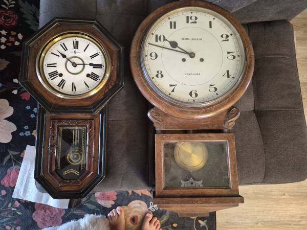 2 Antique Mechanical Clocks c1905-1920 Seikosha -Seiko Clock and Jesus Ascaso 1
