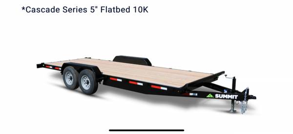 2025 Summit 7' X 18' Cascade Flatbed Trailer w/ Removable Fenders 1