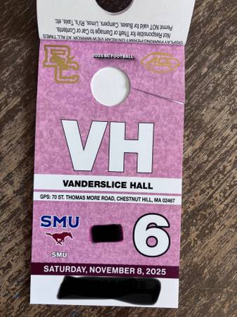 Boston College vs SMU Parking Pass 11-8-2025 1