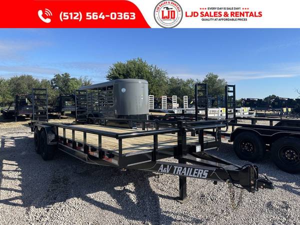2027 A & V - 22' Equipment Trailer - 16K GVWR - 14 Ply Tires 1
