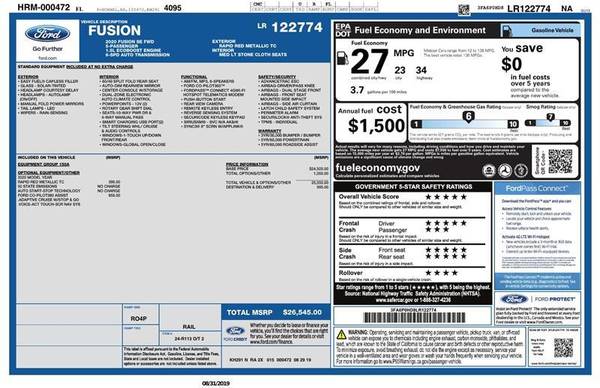 2020 Ford Fusion SE ****Financiamos a todos! **** - $14,999 (+ Premier Automotive)63618646590211121
