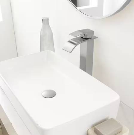 Waterfall Single Hole Single Handle Tall Bathroom Faucet 1