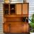 1960s Mid Century 2 Piece Hutch China Cabinet 6 thumbnail