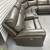 Lauretta Leather Power Reclining Sectional with Power Headrests - Gray 3 thumbnail