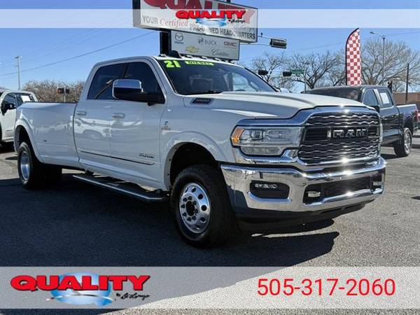 2021 Ram 3500 Limited pickup Pearl White 1