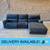 Gray Microfiber Power Reclining (w/Adjustable Headrests) Sectional Couch Sofa fr 1 thumbnail