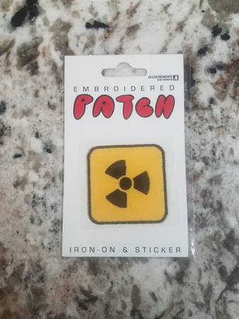 Embroidered Radioactive Patch Iron-On & Sticker 1