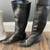 2 Pairs Of Ladies Leather Boots-Grey & Black Size 5 1/2; 9 West Brand 2 thumbnail