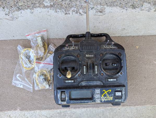 5 channel radio control transmitter +6 receivers 1