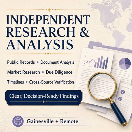 Independent Research & Analysis | Public Records & Due Diligence 1