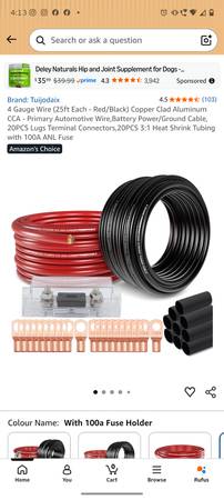 Complete car amplifier install kit 1