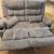 Microfiber Double Recliner Loveseat with Cup Holders 1 thumbnail