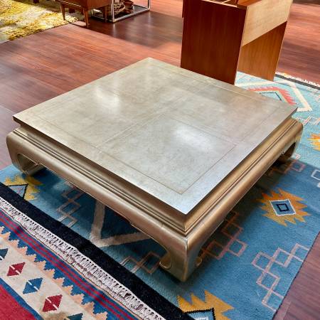 Large Silver Square Coffee Table 1