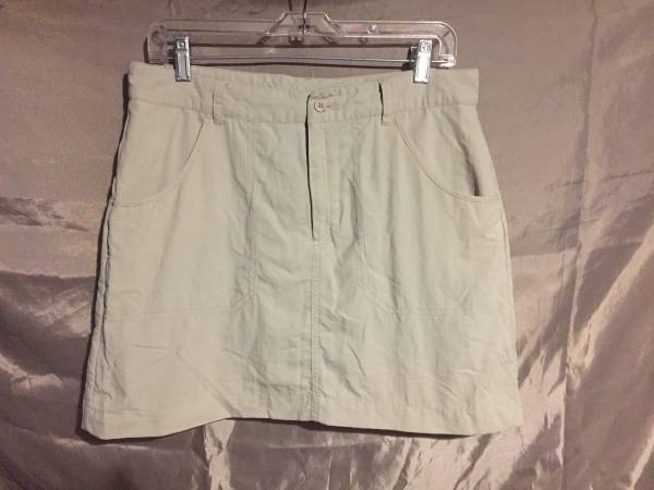 Ladies Columbia Tan Omishade Sport Shorts Skirt X Large 1